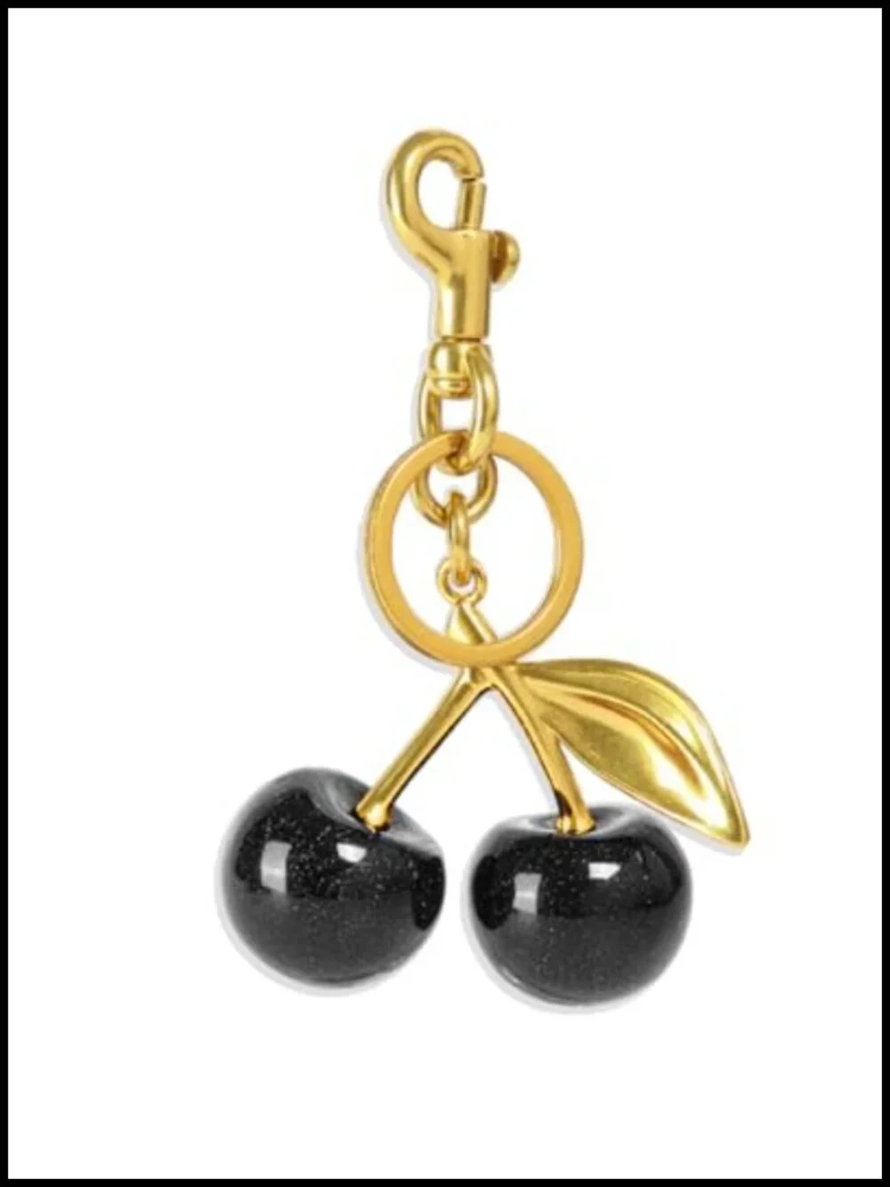 Cherry Bag Charm Purse Chain Accessories with Keyring Clip